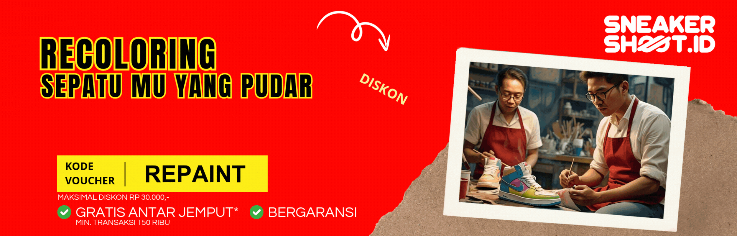 Diskon repaint sepatu sneakershoot