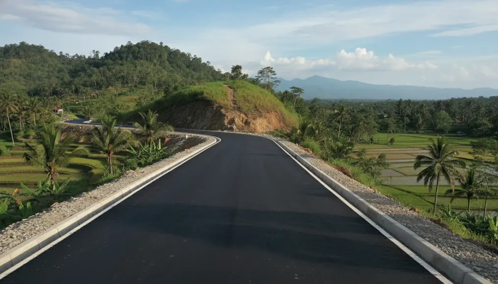 Solusi Mencegah Aspal Meleleh dan Rusak di Turunan