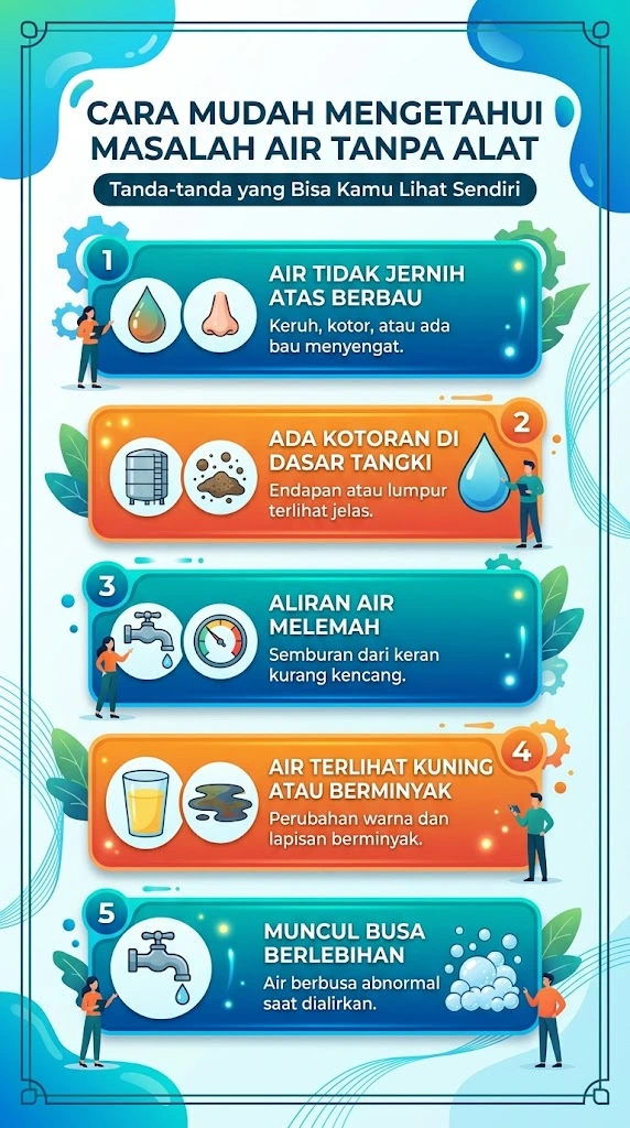Infografik : Cara Mudah Mengetahui Masalah Air Tanpa Alat