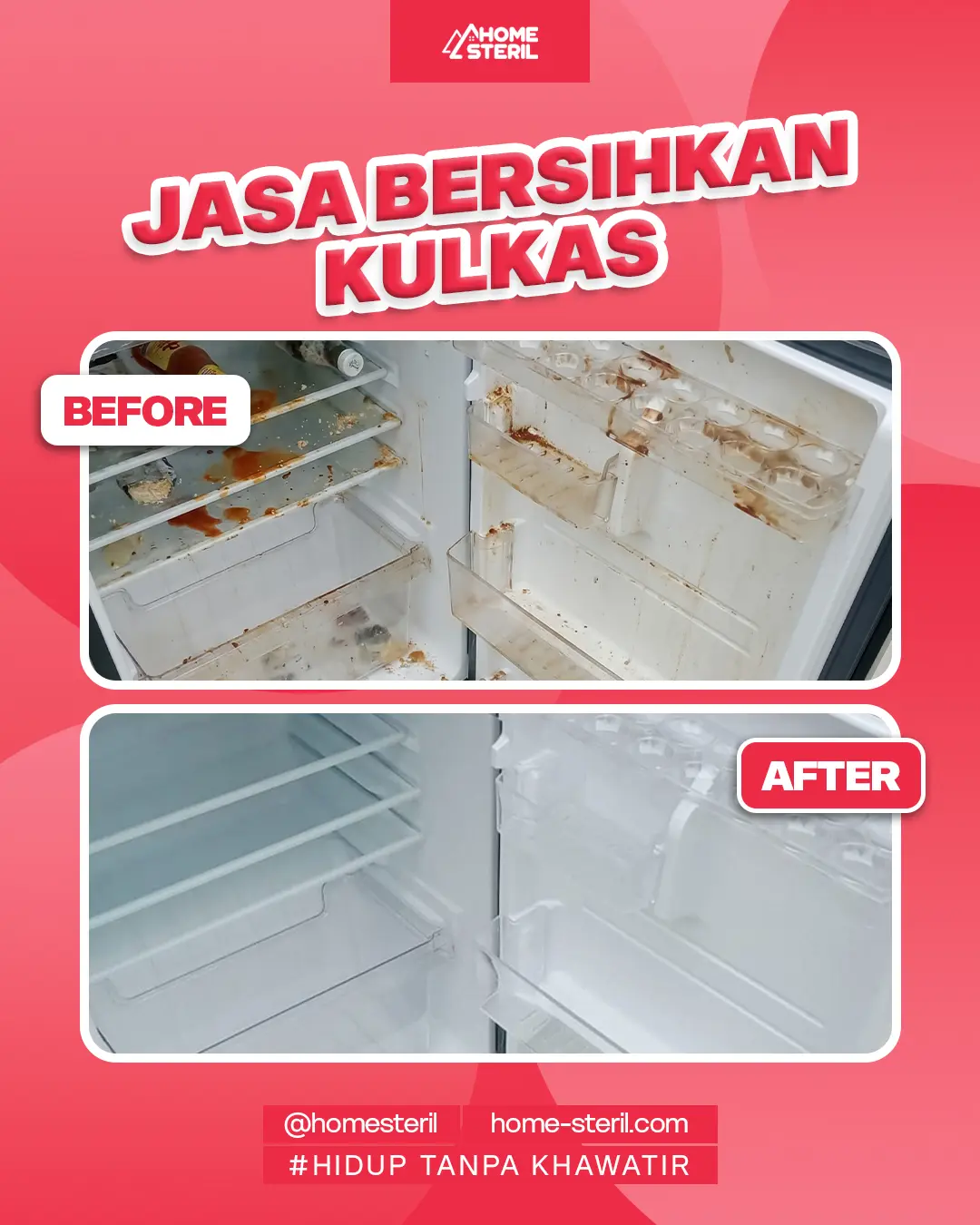 Proses pengisian gas pendingin menggunakan tabung refrigerant bersertifikasi oleh teknisi Home Steril - home-steril.com