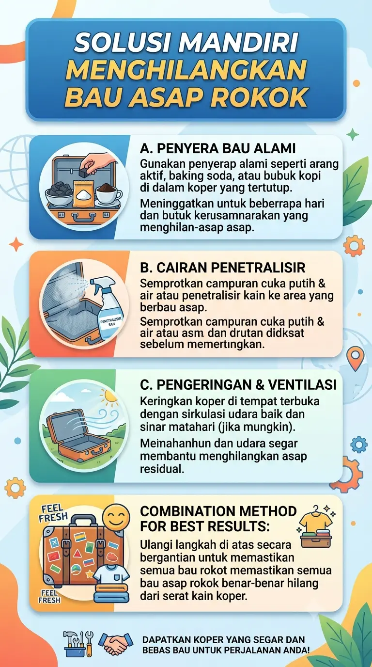 Infografik : Solusi Mandiri Menghilangkan Bau Asap Rokok