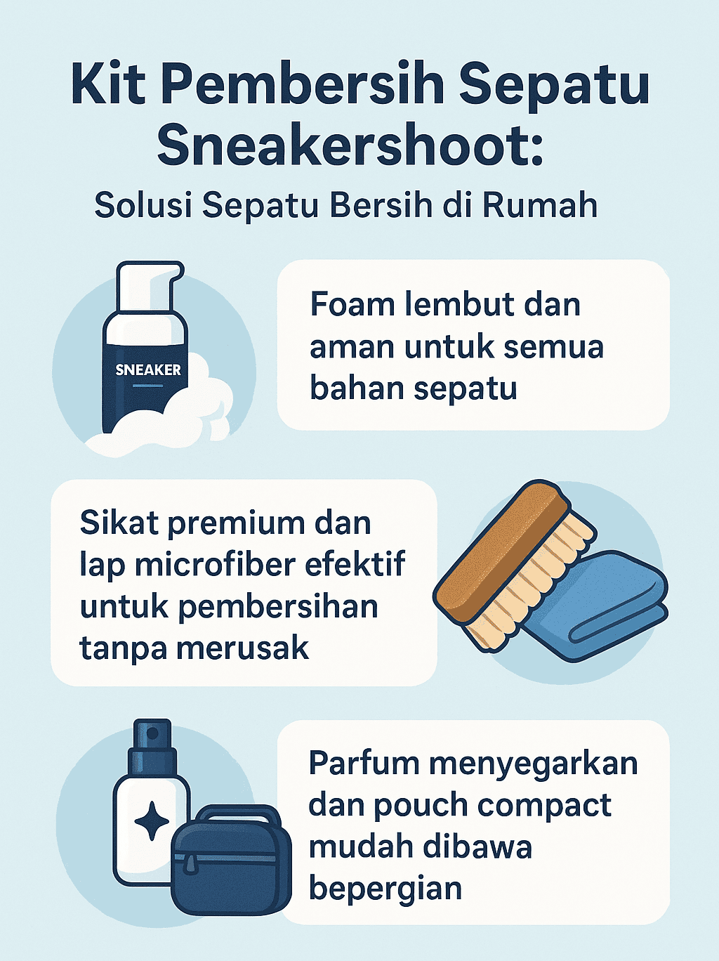 Infografik: Kit pembersih sepatu Sneakershoot