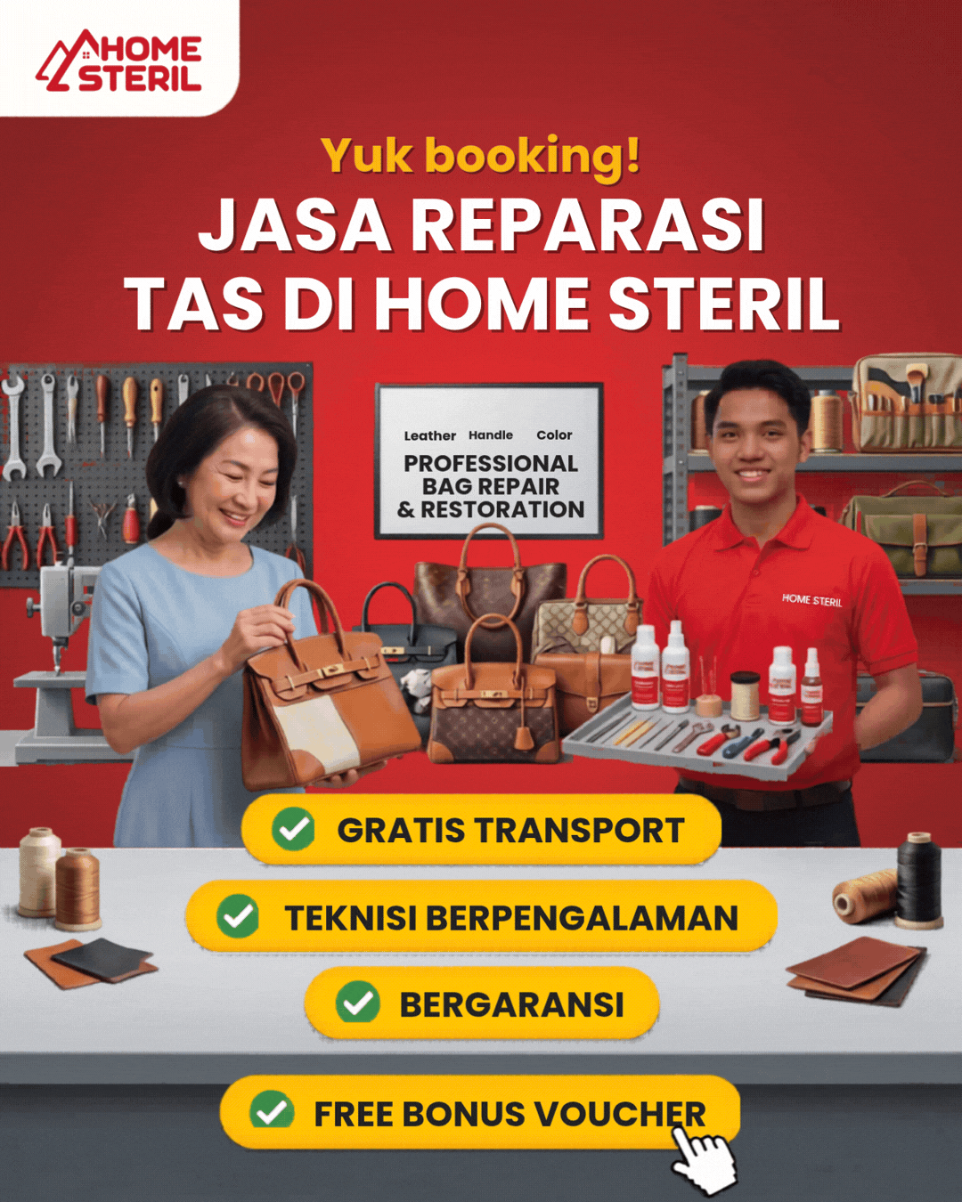 Jasa Reparasi Tas di Homesteril.com