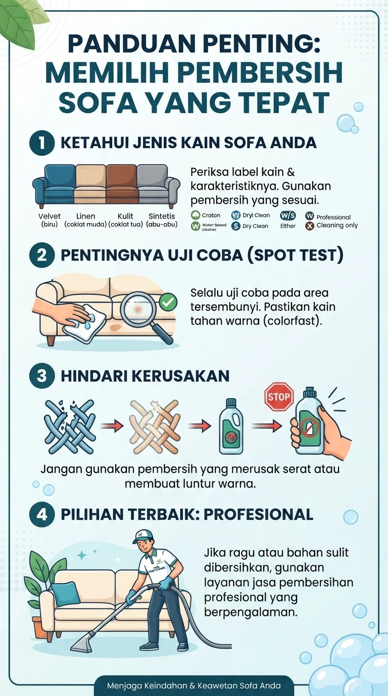 Infografik : Panduan Penting : Memilih Pembersih Sofa yang Tepat