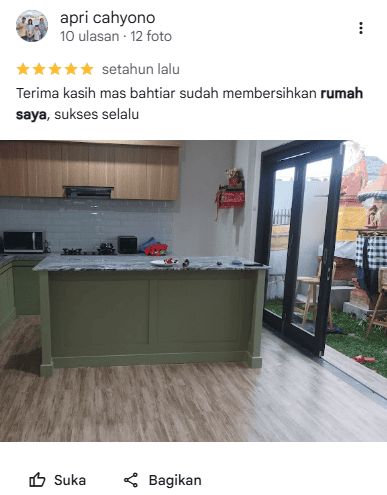 Testimoni dari Pelanggan Booking Jasa Pembantu Rumah Tangga Home Steril