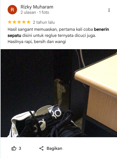 Review Pelanggan Benerin Sepatu di Sneakershoot!