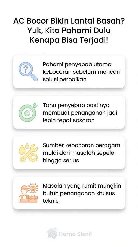 AC Bocor Bikin Lantai Basah? Yuk, Kita Pahami Dulu Kenapa Bisa Terjadi!
