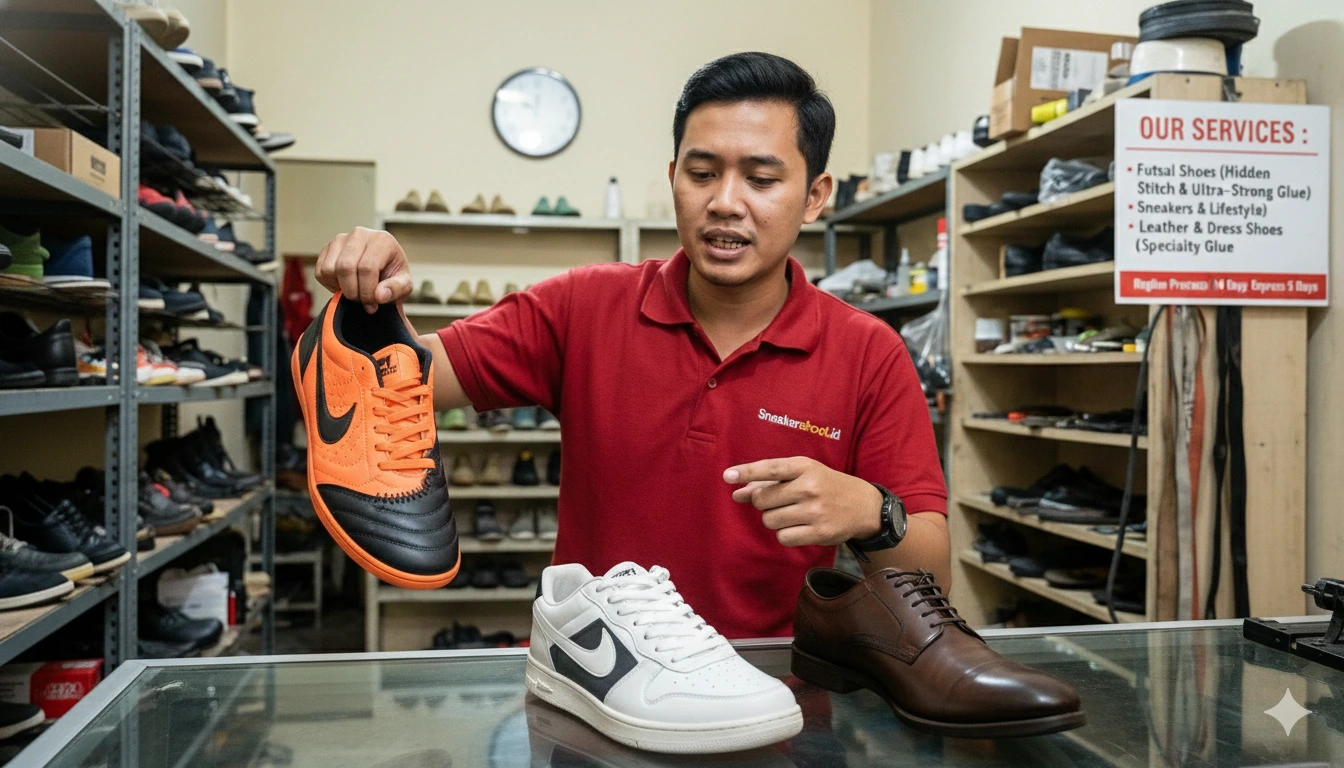 Layanan Kami: Solusi Tempat benerin sepatu yang mangap di Depok