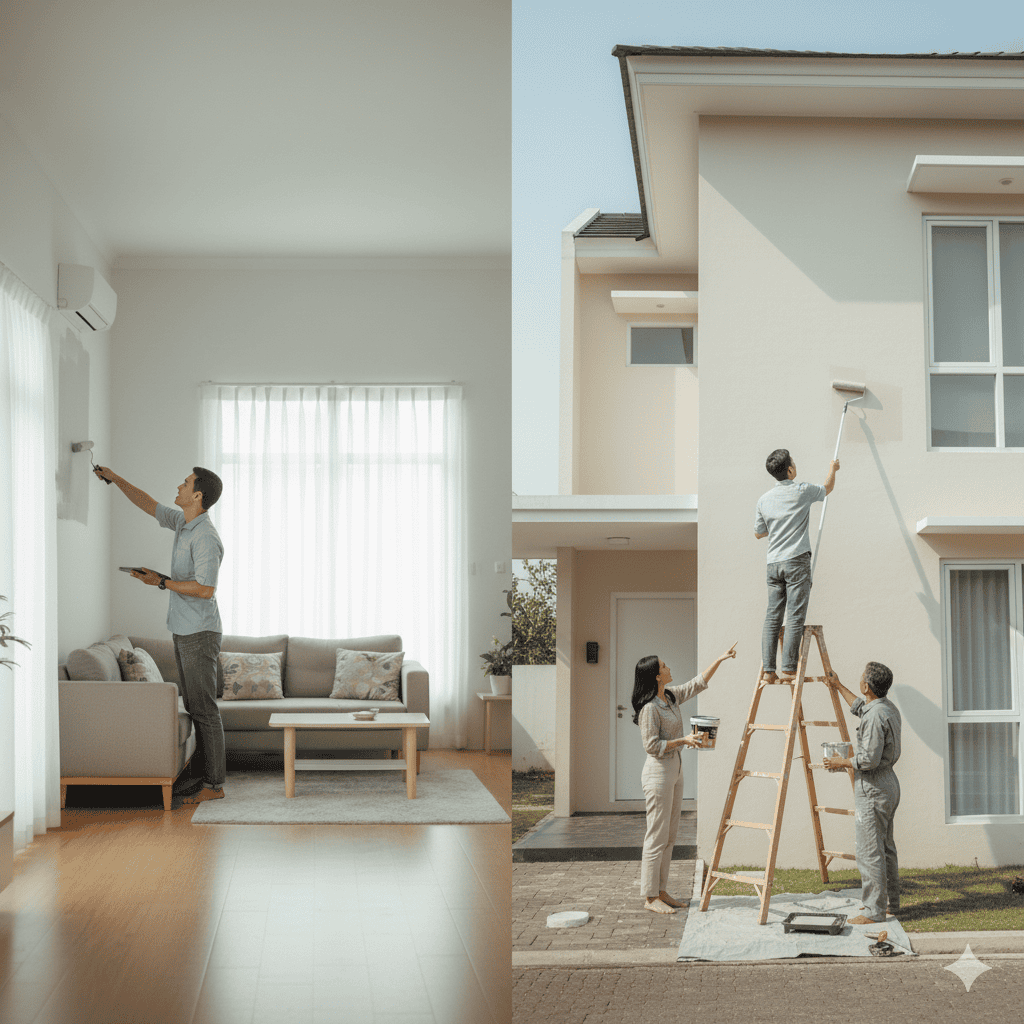 Sesuaikan dengan Area Pengecatan (Interior atau Eksterior)