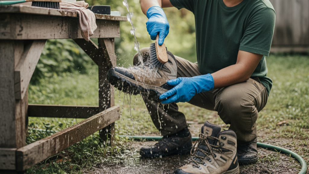 Bilas Sepatu Gunung dan Perawatan Material Khusus