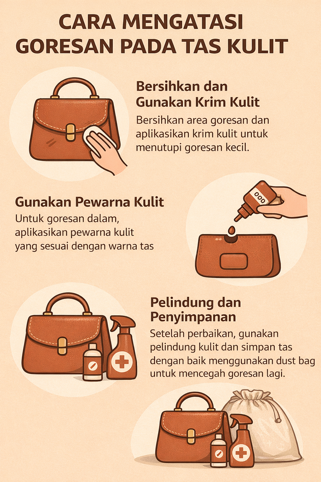 Cara Mengatasi Goresan pada Tas Kulit