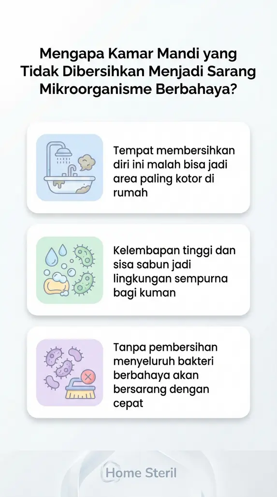 Mengapa Kamar Mandi yang Tidak Dibersihkan Menjadi Sarang Mikroorganisme Berbahaya?
