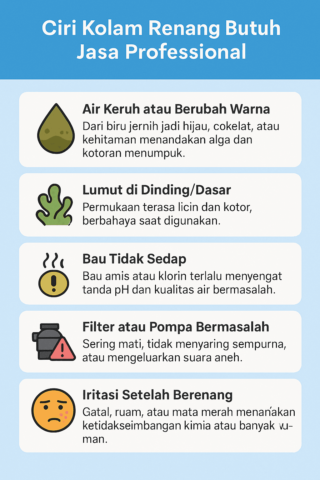 Ciri-ciri Kolam Renang Butuh Jasa Profesional