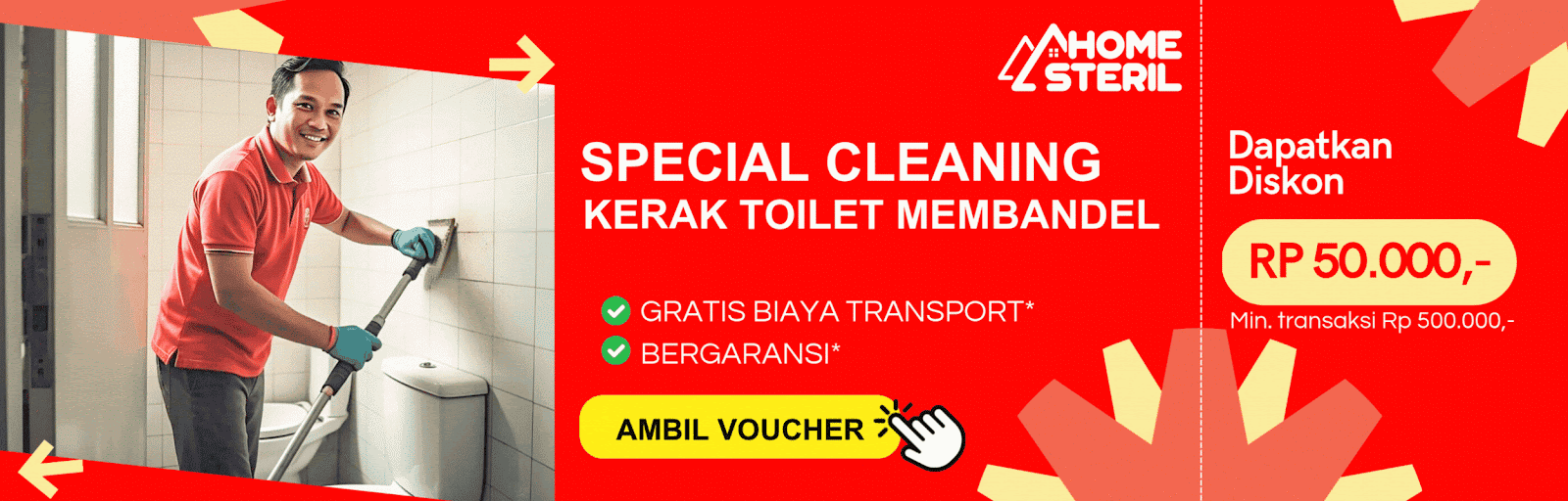 Deep cleaning kamar mandi