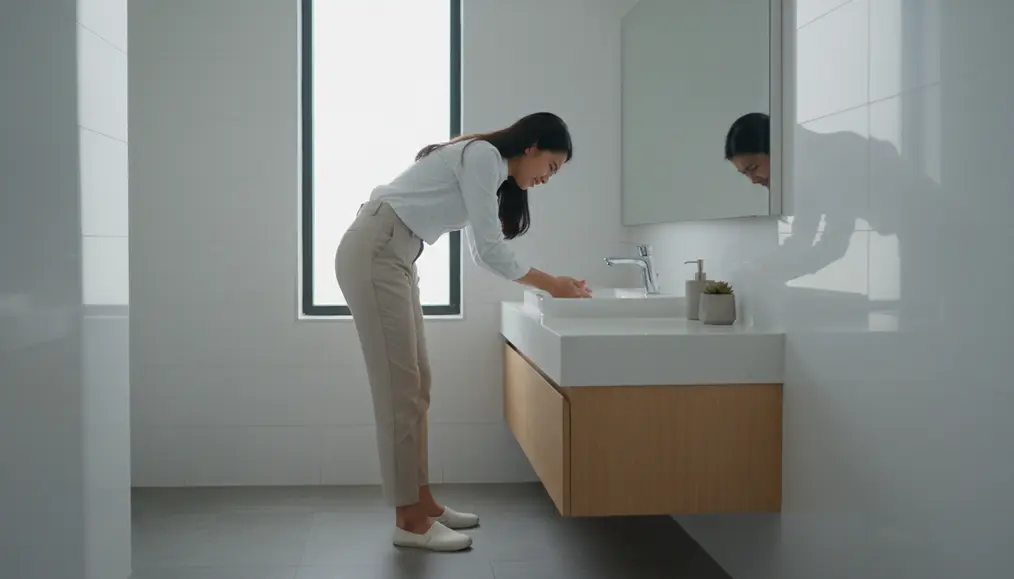 2. Mengabaikan Ketinggian Wastafel yang Ergonomis: Bikin Pegal!