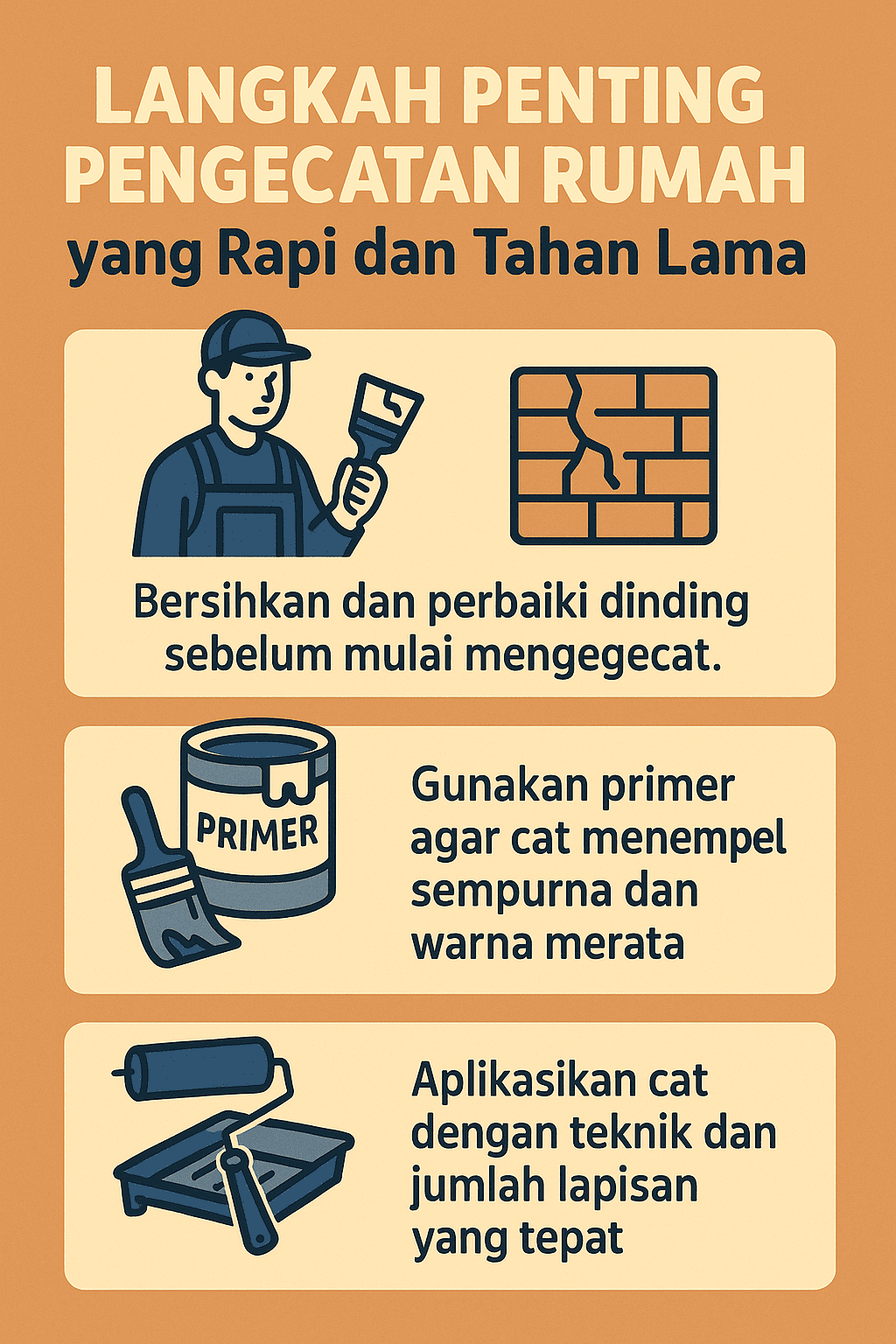 Infografik:Langkah Penting Pengecatan Rumah yang Rapi dan Tahan Lama