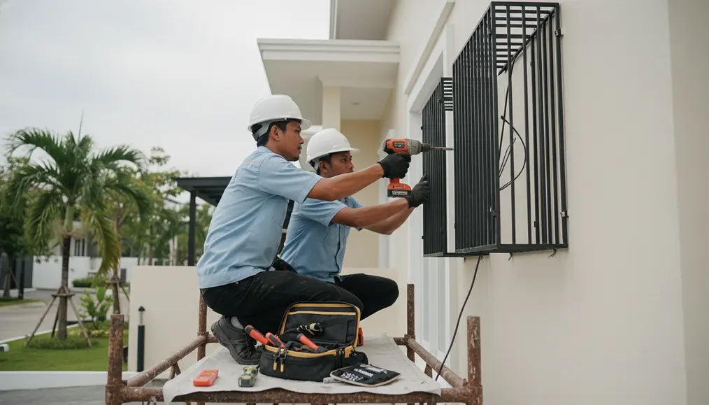 Proses Pemasangan Kerangkeng AC: Aman dan Profesional