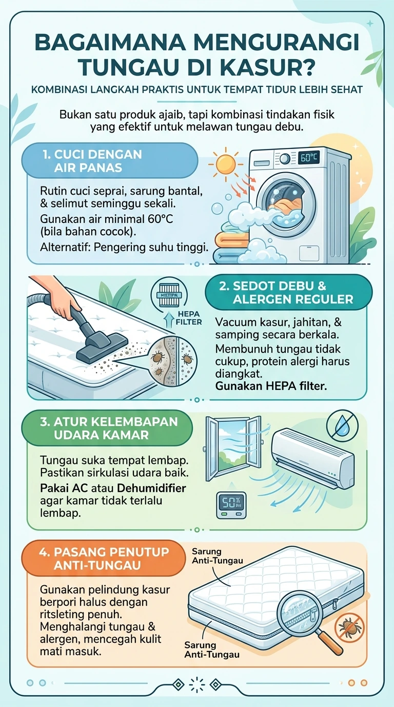 Infografik : Bagaimana Mengurangi Tungai Di Kasur