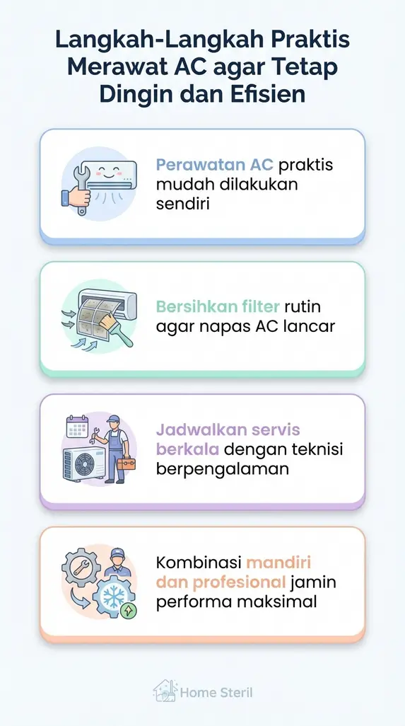 Langkah-Langkah Praktis Merawat AC agar Tetap Dingin dan Efisien