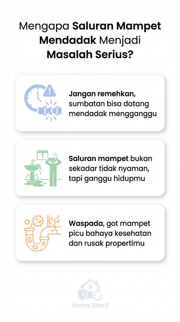 Mengapa Saluran Mampet Mendadak Menjadi Masalah Serius?