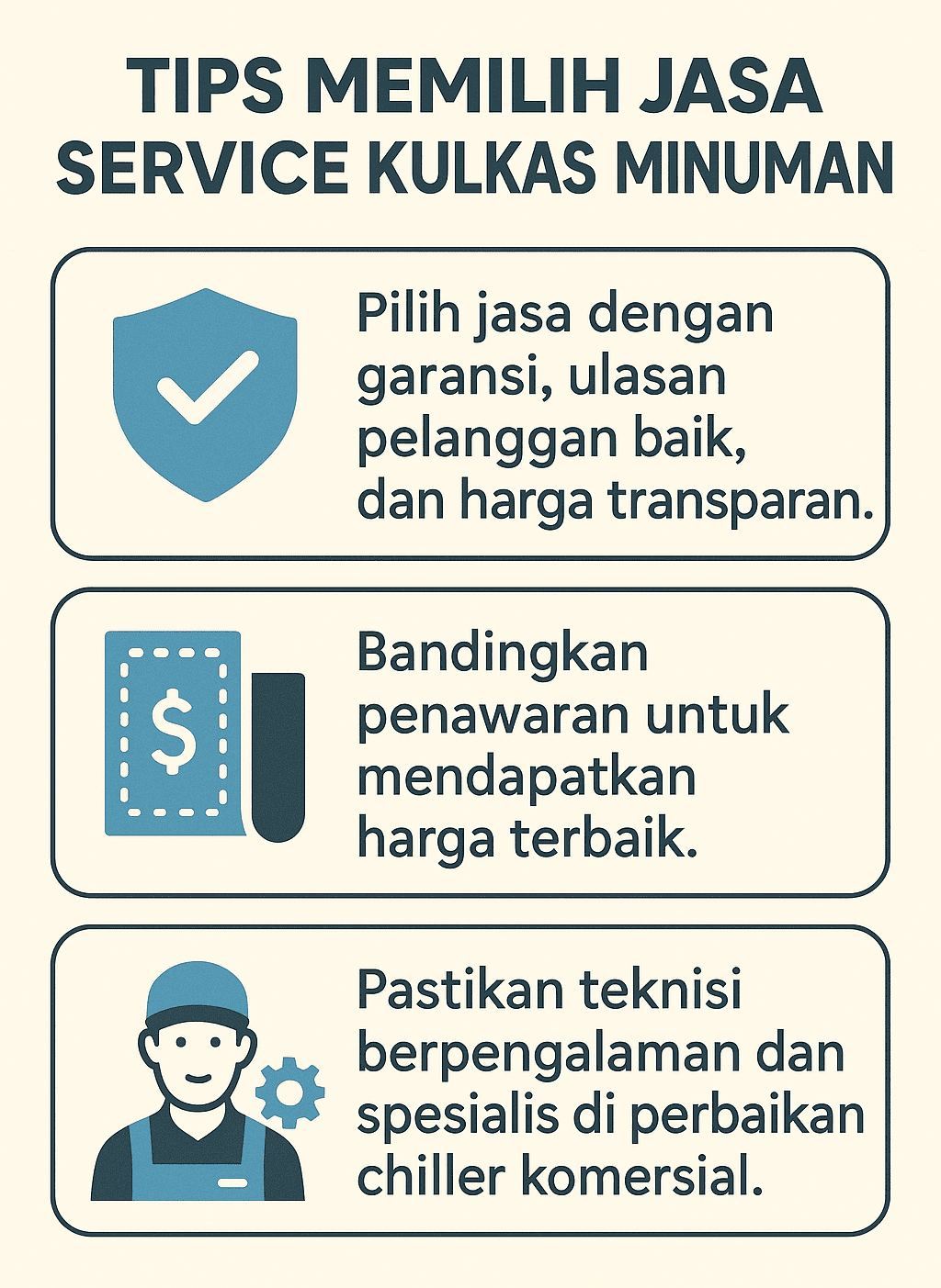 Infografik: Tips Memilih Jasa Service Kulkas Minuman