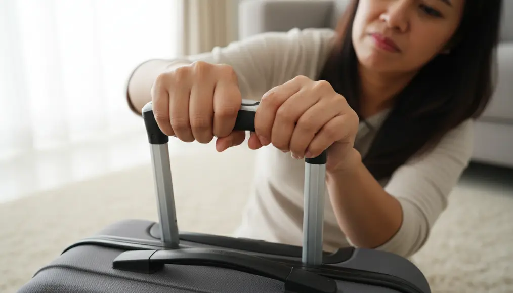 Memperbaiki Pegangan Koper yang Macet