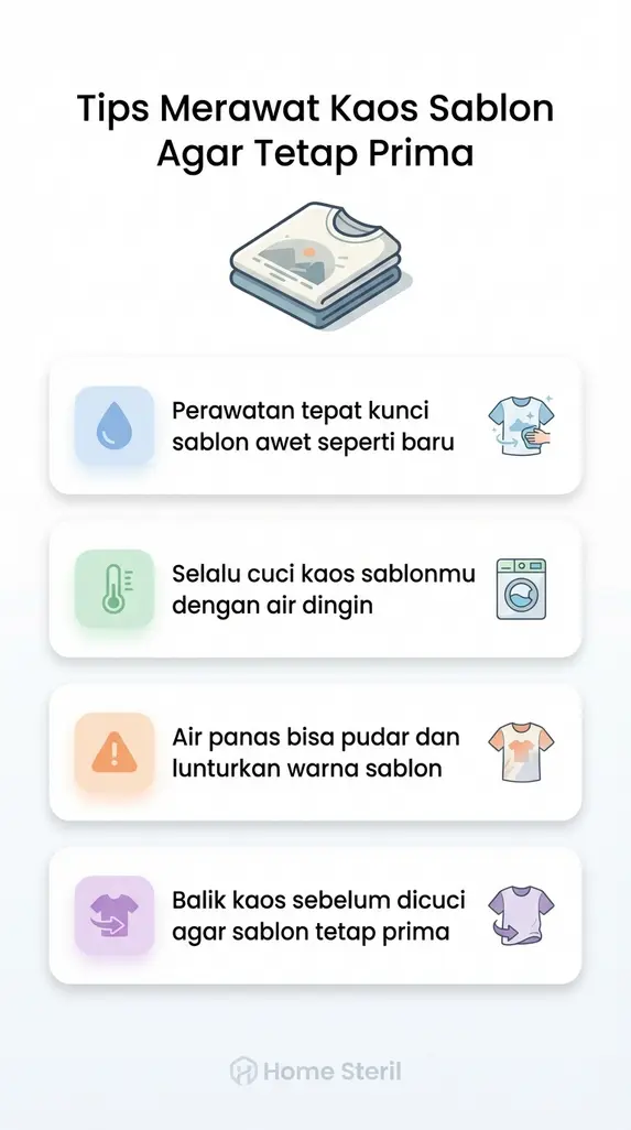 Tips Merawat Kaos Sablon Agar Tetap Prima