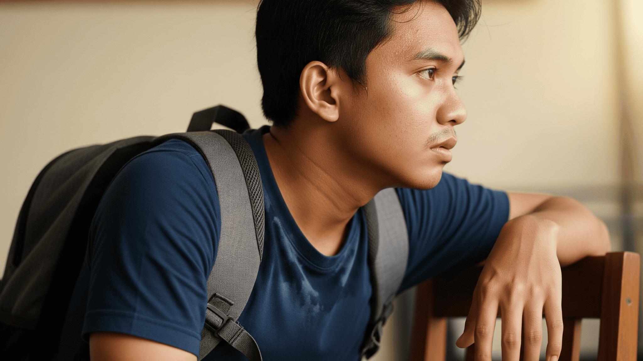 Keringat dari tangan atau tubuh yang menempel pada tas