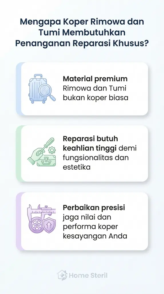 Mengapa Koper Rimowa dan Tumi Membutuhkan Penanganan Reparasi Khusus?