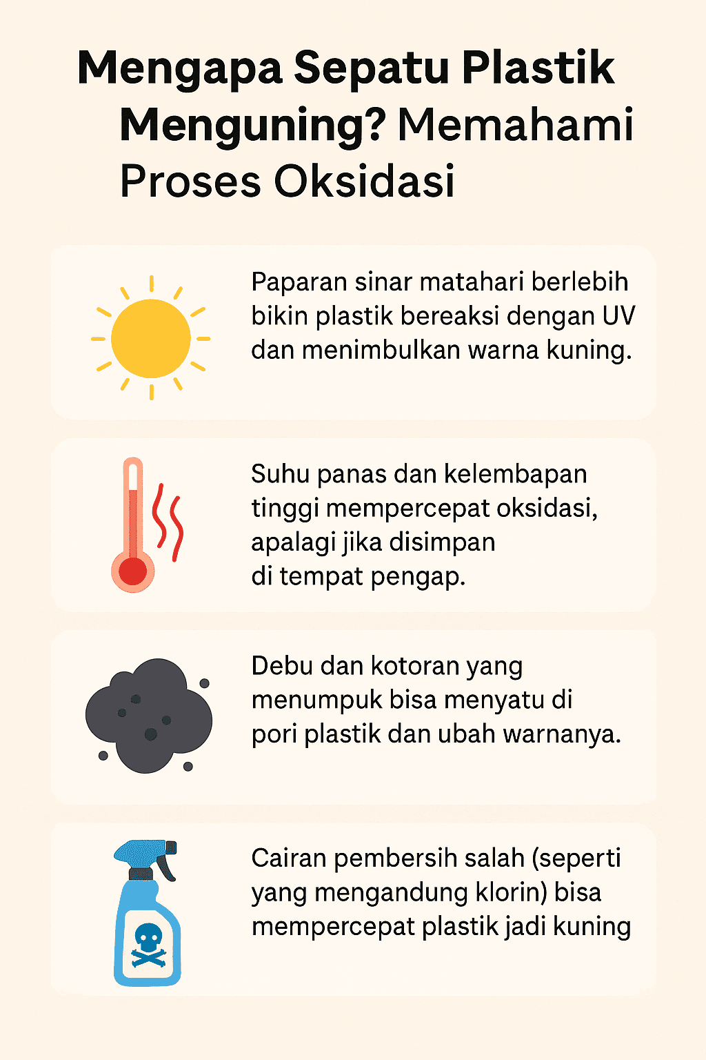 Mengapa Sepatu Plastik Menguning? Memahami Proses Oksidasi