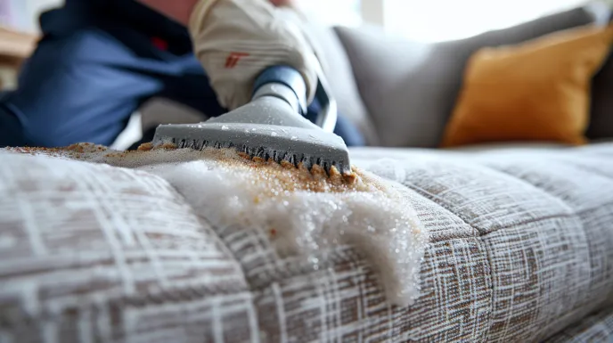 Menggunakan Spray Pembersih Kain