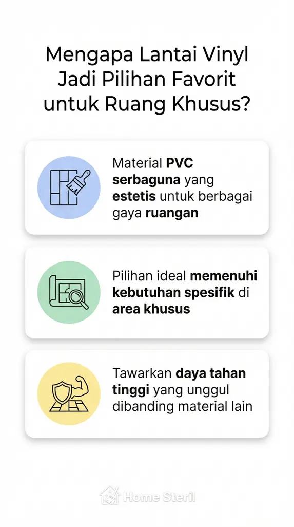 Mengapa Lantai Vinyl Jadi Pilihan Favorit untuk Ruang Khusus?