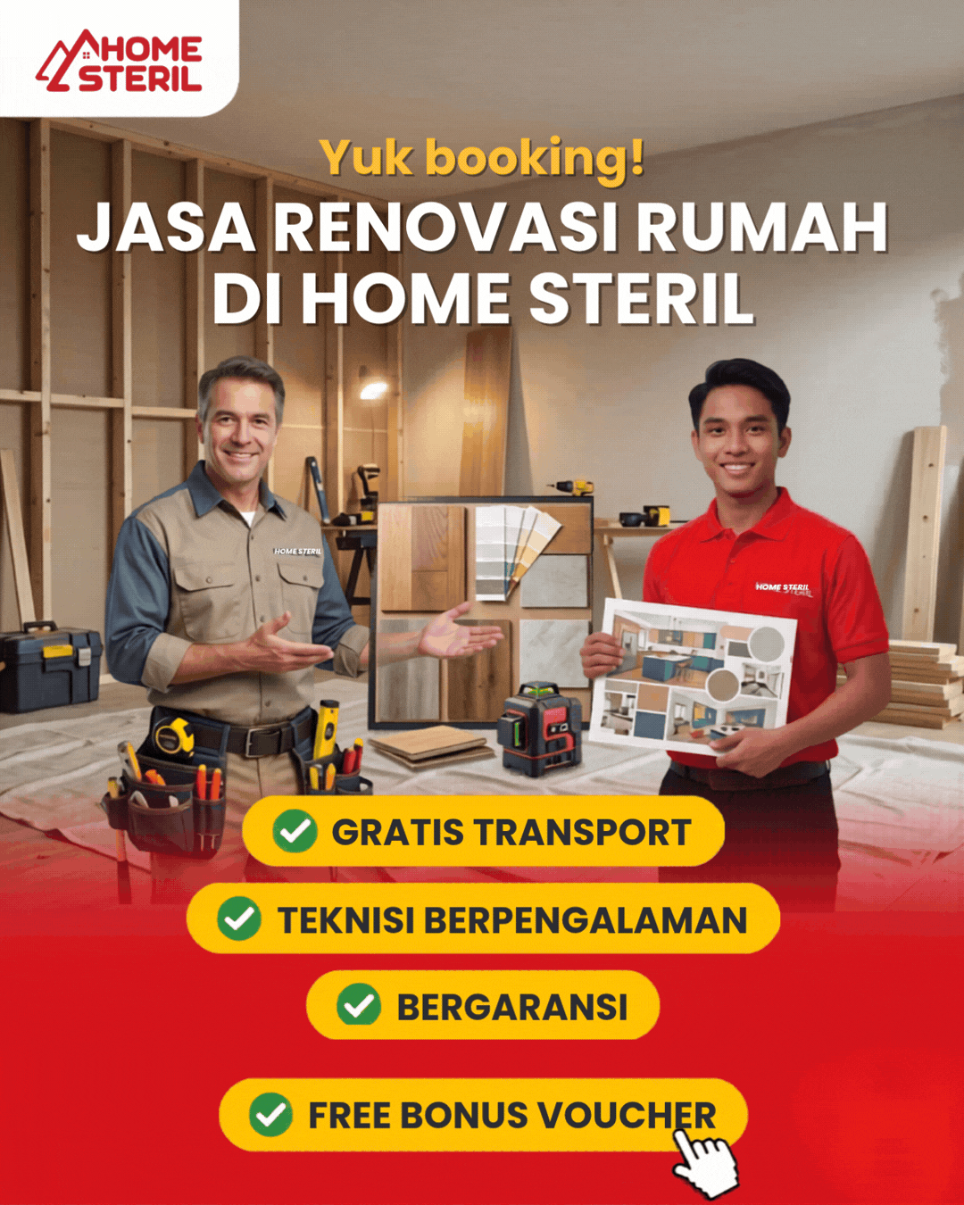 Jasa Renovasi Rumah di Homesteril.com