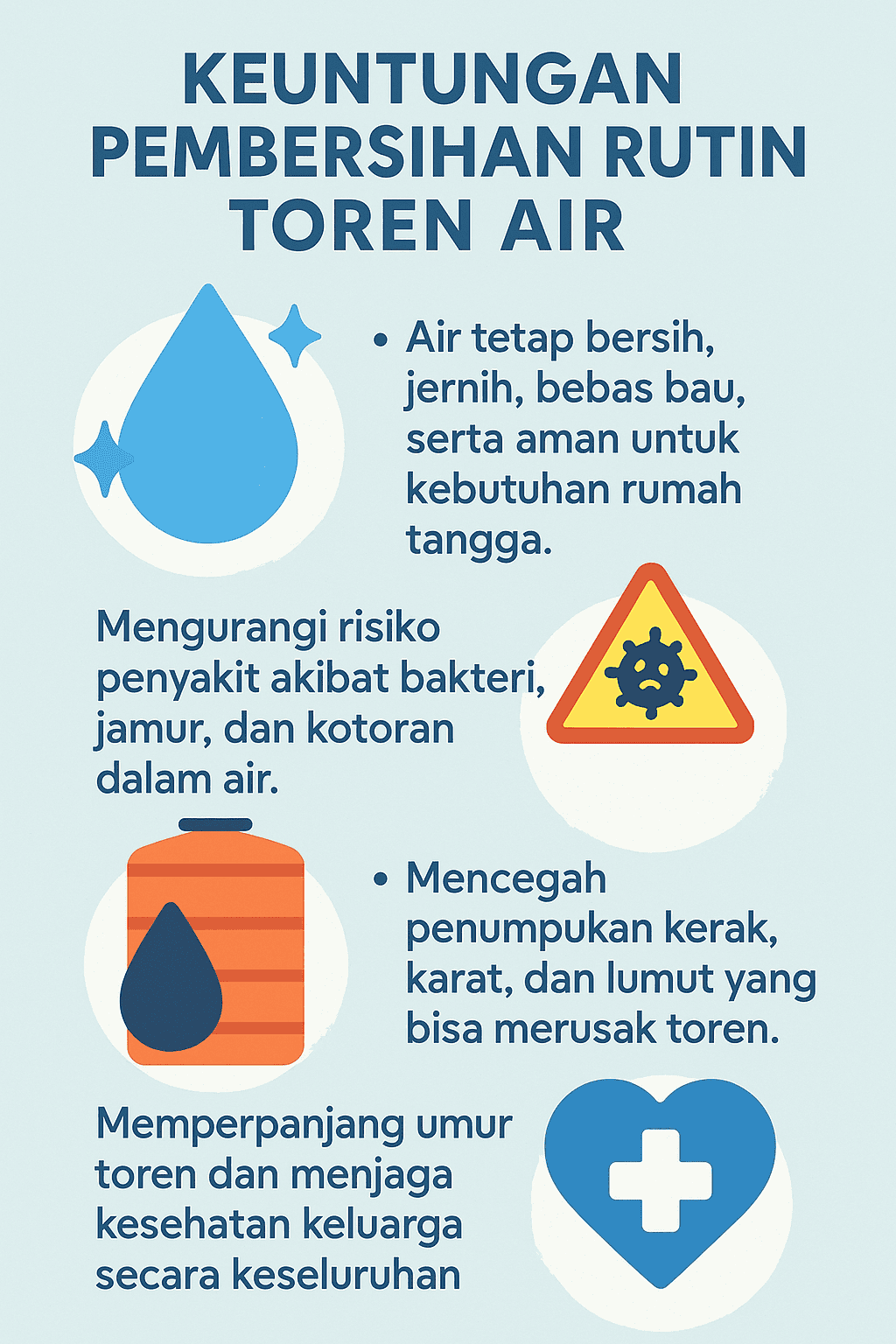 Keuntungan Pembersihan Rutin Toren Air