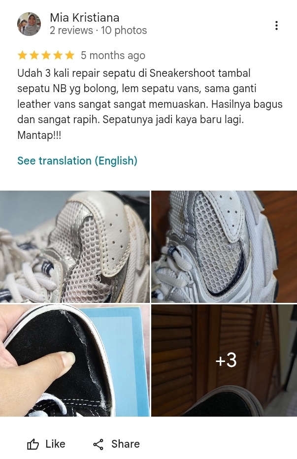 Testimoni Pelanggan Sneakershoot