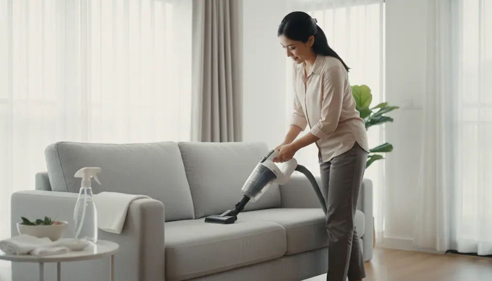 Persiapan Awal Sebelum Menghilangkan Bau Tak Sedap di Sofa