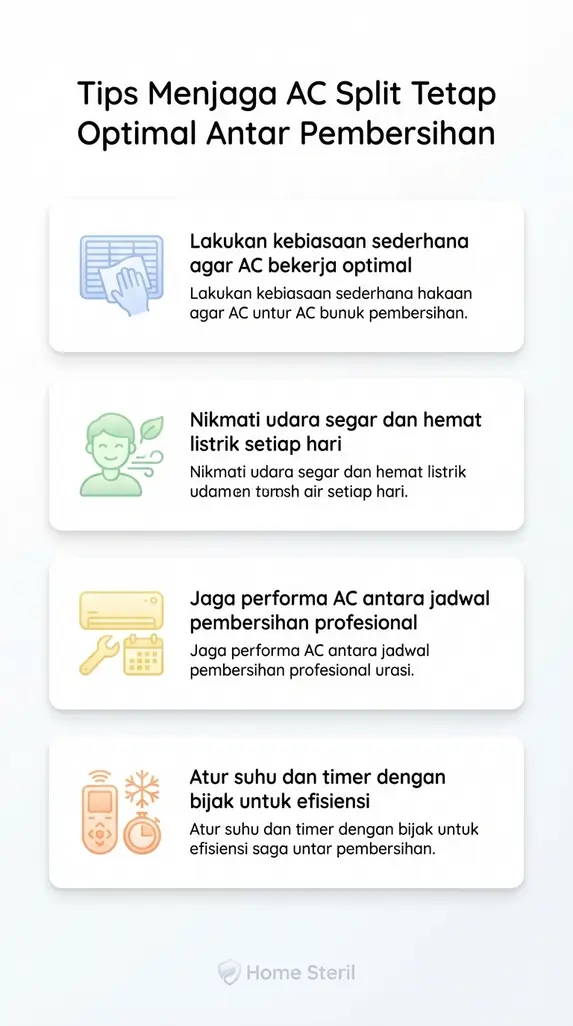 Tips Menjaga AC Split Tetap Optimal Antar Pembersihan