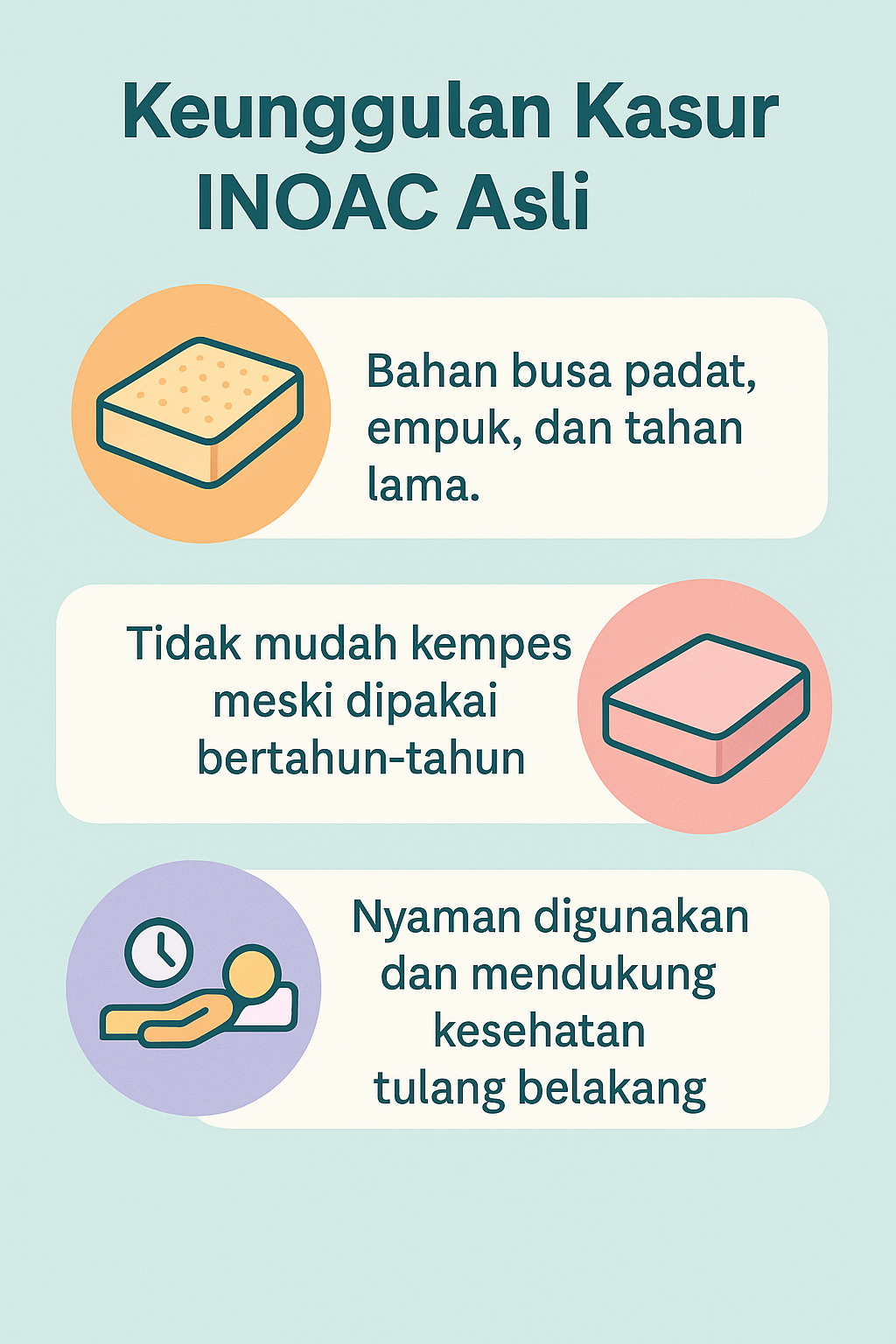 Infografik:Keunggulan Kasur INOAC Asli