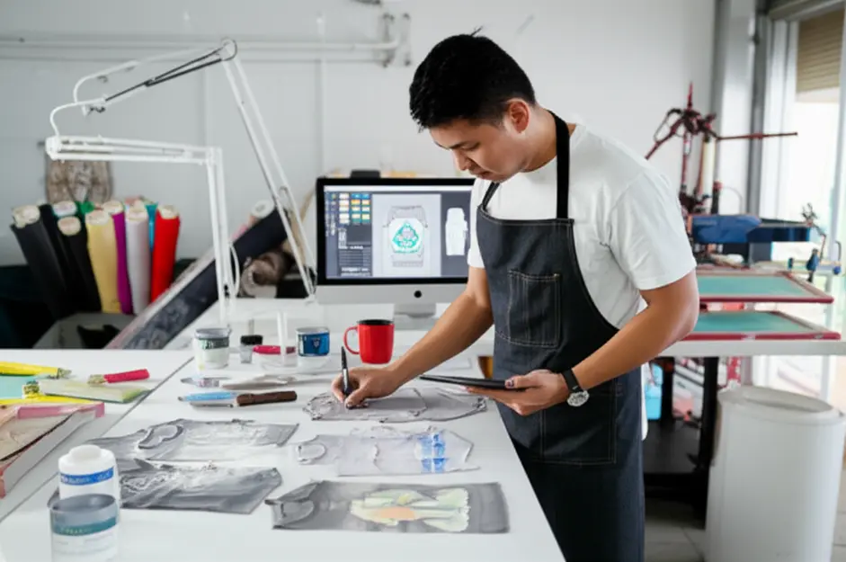 Menciptakan Masterpiece: Panduan Sablon Baju Custom Multi-Tekstur dengan Kombinasi Teknik Inovatif (Discharge, Flock, & Gel)