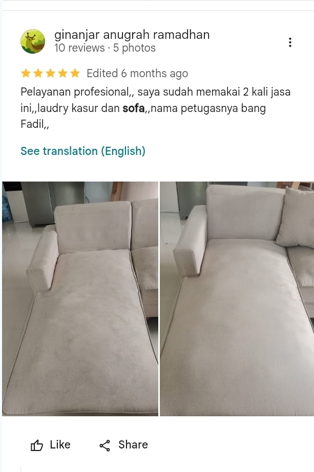 Cerita Pelanggan Setelah Sofanya Ditangani Home Steril