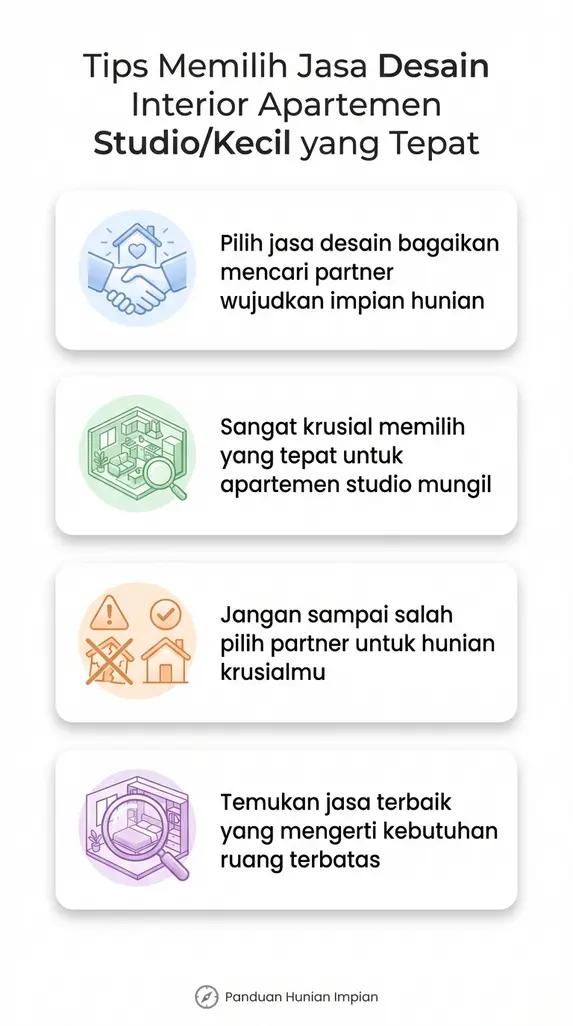 Tips Memilih Jasa Desain Interior Apartemen Studio/Kecil yang Tepat