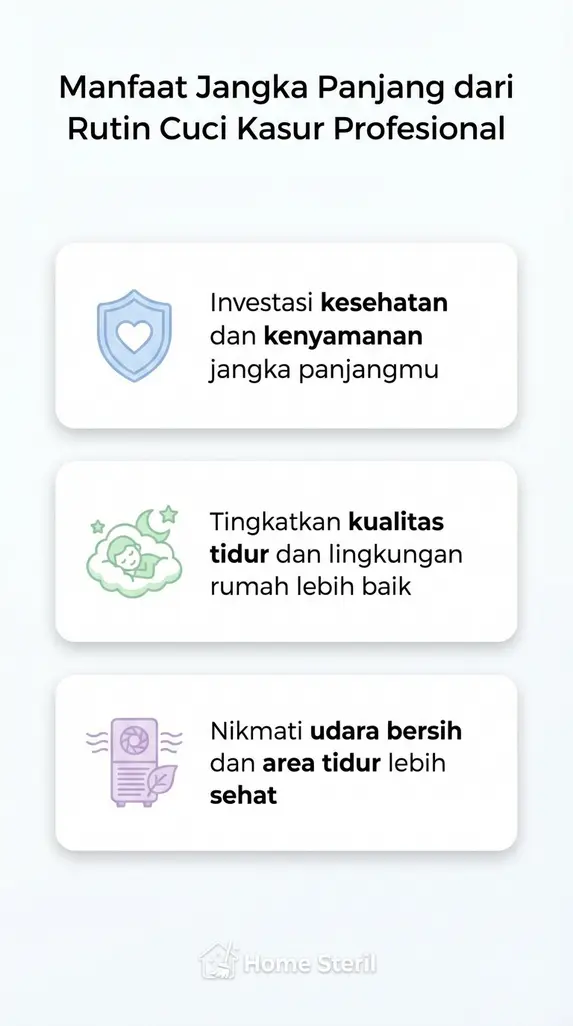 Manfaat Jangka Panjang dari Rutin Cuci Kasur Profesional