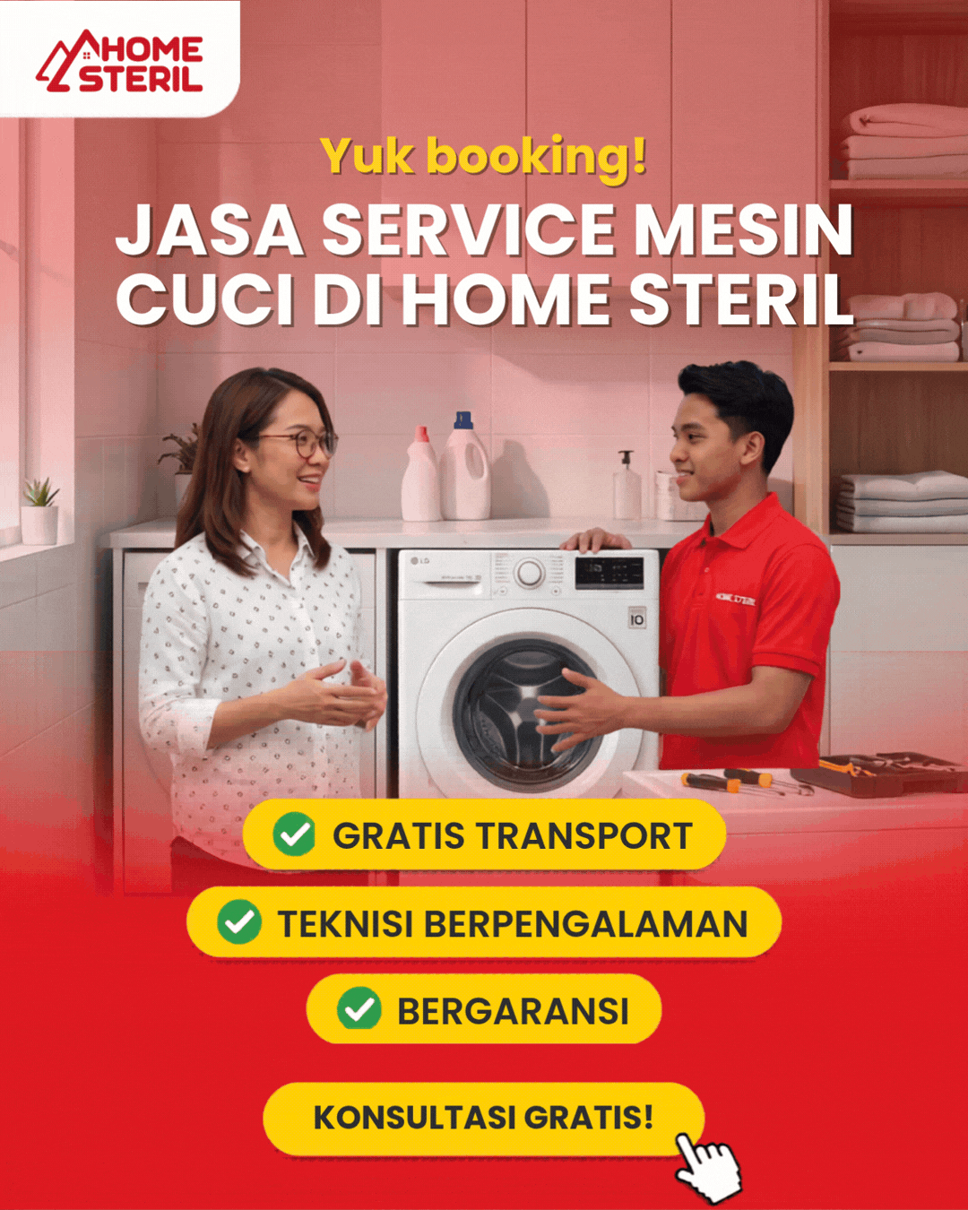 Banner Promo Home Steril - DC Mesin Cuci