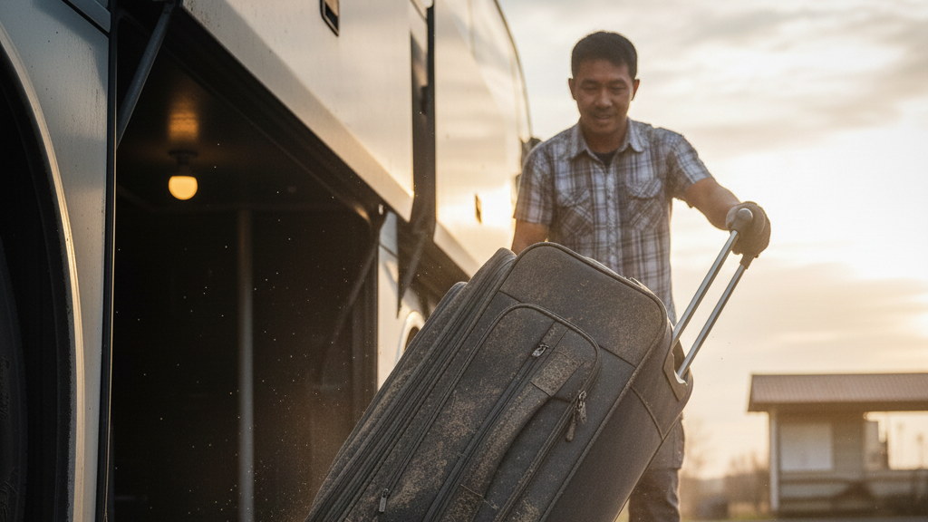 Deep Sanitizing Koper untuk Traveller Kereta & Bus