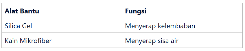 Alat Bantu yang Diperlukan untuk Pengeringan