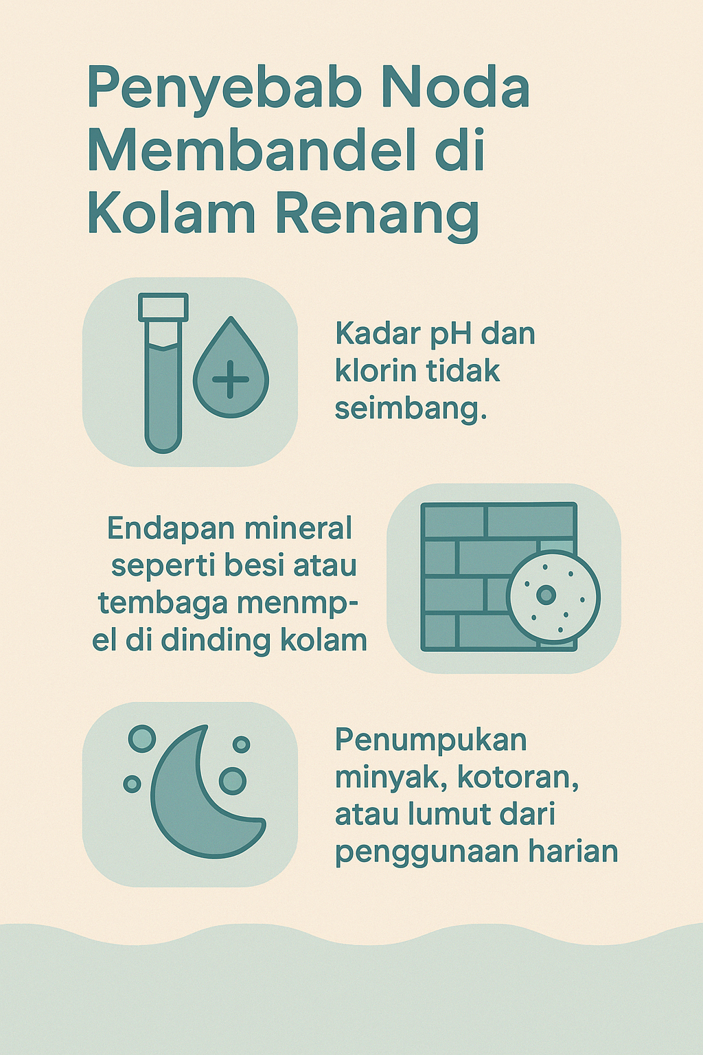 Infografik:Penyebab Noda Membandel di Kolam Renang