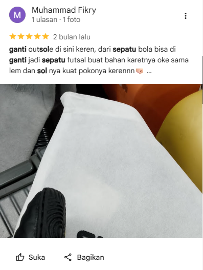 Rating Ulasan Pelanggan yang Reparasi Sepatu di Sneakershoot