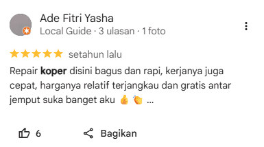 Testimoni Pelanggan Panggil Sneakershoot untuk Perbaikan Kunci Koper