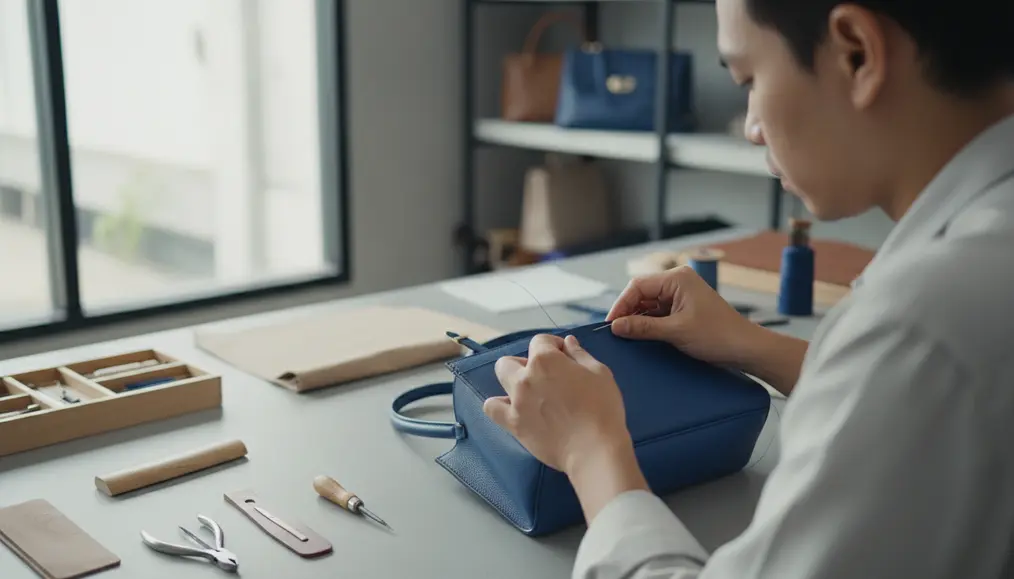 Proses Restitching Tas: Memperbaiki Jahitan Double Tas