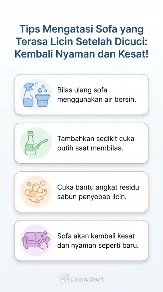 Tips Mengatasi Sofa yang Terasa Licin Setelah Dicuci: Kembali Nyaman dan Kesat!